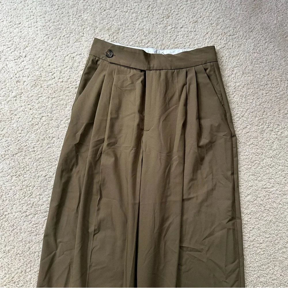 Zara dark Tan/ slightly Green slouchy trousers - Picture 10 of 16